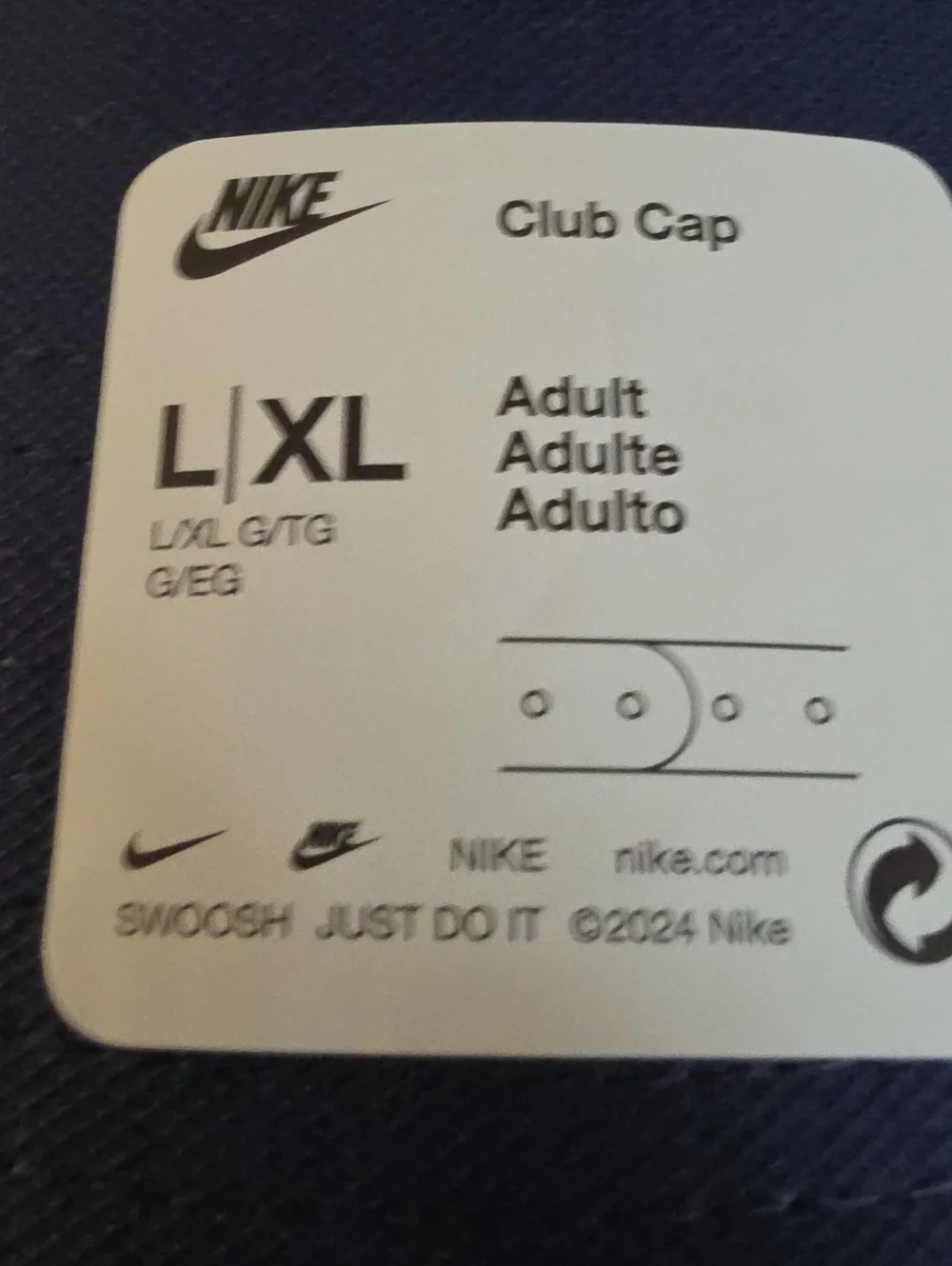 Nike Navy Baseball Cap with White Swoosh